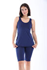 Kadın Dizüstü Taytlı Tankini Mayo Takımı 38-52