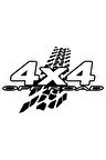 Miyrem Off Road 4X4 Lastik Izi Oto Arka Cam Sticker 40 x 26 cm