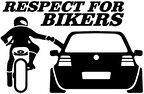 Miyrem Respect For Bikers Sticker 10 x 7 cm