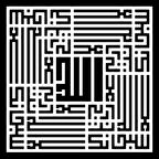 Miyrem Kufi Subhanallah Yazı Sticker 20 x 20 cm