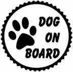 Miyrem Dog On Board Tasarım Sticker 40 x 40 cm