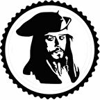 Miyrem Jack Sparrow Tasarım Sticker 50 x 50 cm