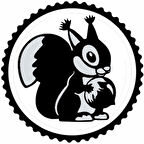 Miyrem Fındık Yiyen Dincap Tasarım Sticker 50 x 50 cm