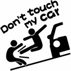 Miyrem Don't Touch My Car Sticker 18 x 18 cm