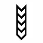 Miyrem Çatal Ok 4 Motosiklet Çamurluk Sticker  34 cm x 6 cm