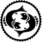 Miyrem Balık Burcu Tasarım Sticker 40 x 40 cm