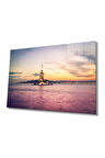  Miyrem Glasses Collection -A1^#  Istanbul Kız Kulesi Manzaralı 4mm Dayanıklı Cam Tablo Temperli Cam