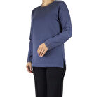 KADIN YAKA VE KOLAĞZI TAŞ İŞLEMELİ MEVSİMLİK BLUZ