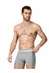 3 Adet Gri Renk Likralı Boxer