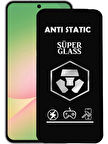Samsung Galaxy A56 Uyumlu Anti Static Toz Tutmayan Çerçeveli Temperli Ekran Koruyucu Cam