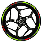 RKS kırmızı yazılı  neon yeşil  pençe şeritli