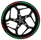 Xmax kırmızı yazılı  yeşil pençe şeritli