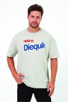 Lenithra Need To Diequik Ön Baskılı Unisex Oversize T-shirt Gri / XL