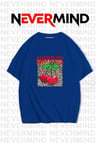 Nevermind Unisex Cherries Baskılı Oversize Tişört