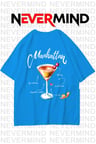 Unisex Manhattan Kokteyl Oversize Tişört