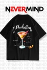 Unisex Manhattan Kokteyl Oversize Tişört