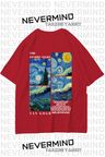 Unisex Van Gogh Baskılı Oversize Tshirt
