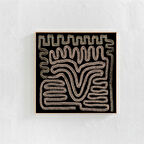 Soyut Kıvrımlı Çizgi Sanatı, Siyah ve Bej Sanatı