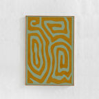 Soyut Sanat: Sarı Hardal Poster