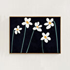 Bahar Çiçekleri Sanatı: Modern İskandinav Bohem Yatak Odası, Ev Dekorasyonu. Çiçekli