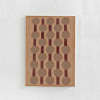 Bej ve kahverengi sanat: Sanat posteri. Toprak tonlarında geometrik desenler