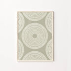 Adaçayı Yeşili Soyut, Çizgi Sanatı, Sanat, Adaçayı Yeşili Duvar Sanatı, Daireler