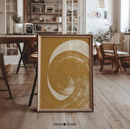 Hardal Sarısı Modern Soyut Duvar Sanatı