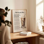 Buzlu Kahve, Gazete Duvar Sanatı, Kahve Arabası Sanatı, Şehir Merkezi Kızı