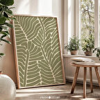 Japandi Organik Botanik Sanatı, Adaçayı Yeşili Duvar Dekoru