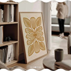 Hardal Sarısı Soyut Botanik Sanatı