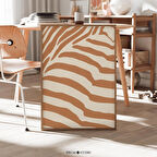 Modern Bohem Soyut, Turuncu ve Bej Organik Çizgiler