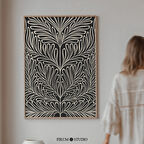 Koyu Boho Soyut Sanat, Orta Yüzyıl Modern Duvar Dekoru