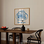 Günaydın Mavi ve Bej Kahvaltı Posteri, Kare Duvar Sanatı