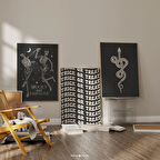 Kasvetli Cadılar Bayramı 3'lü Duvar Dekoru Seti, Karanlık Akademi Sanatı, Ürkütücü Duvar Sanatı