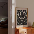 Siyah ve Bej Soyut Botanik Sanatı, Orta Yüzyıl Modern