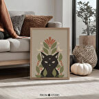 Siyah Kedi Cadılar Bayramı Duvar Sanatı, Mistik Sonbahar