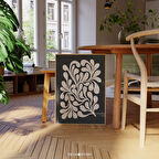 Soyut Karanlık ve Kasvetli Botanik Duvar Dekoru