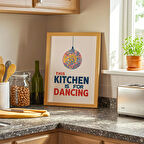 Disko Topu Retro Mutfak Duvar Sanatı, Komik Mutfak, Disko Topu Eve Taşınma Hediyesi