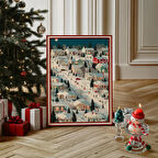 Noel Mahalle Sanatı: Şenlikli Karlı Tatil Sahnesi ( & )