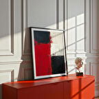 Kırmızı Siyah Soyut Sanat: Orta Yüzyıl Modern Duvar Dekoru ( & )