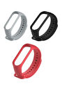 Xiaomi Mi Band 3-4 Silikon Kordon 3'lü Kombin Set