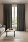 Narden Model Koyu Gri Sade Soft Fon Perde 1x3 Sık Pile - Şık ve Modern Tasarım