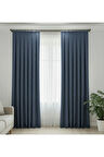Narden Model Lacivert Sade Soft Fon Perde 1x3 Sık Pile - Şık ve Modern Tasarım