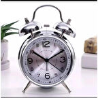 Metal Masaüstü Işıklı Çalar Saat Büyük Boy