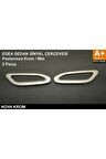 Nova Krom Fiat Egea Sinyal Çerçevesi Paslanmaz Krom + Abs 2015 - 2024 (Mat)