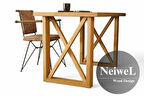 Neiwel Loel Doğal Ahşap Çalışma ve Ofis Masası-70cm-100cm