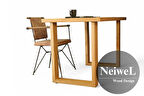 Neiwel Oven Doğal Ahşap Çalışma ve Ofis Masası-70cm-100cm