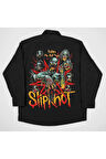 Slipknot Müzik Grubu Baskılı Unisex Rock Metal Gömlek