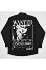 Wanted Roronoa Zoro Baskılı Unisex Anime Cepli Gömlek