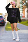 Black Sabbath Gitar Baskılı Unisex Oversize Sweatshirt